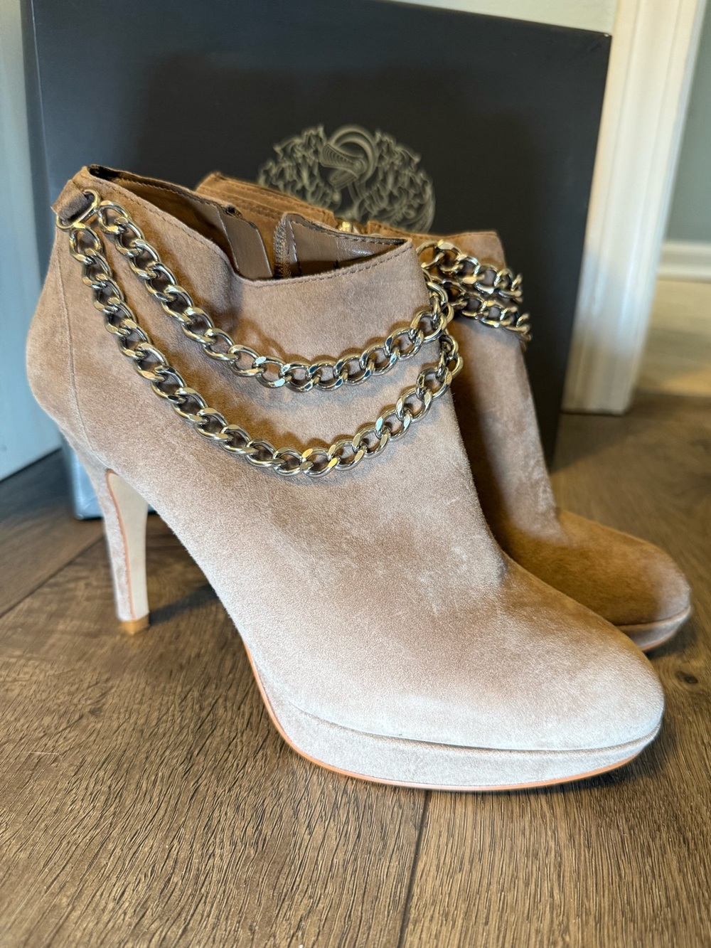 Women’s Vince Camuto Suede Bootie - Beige
